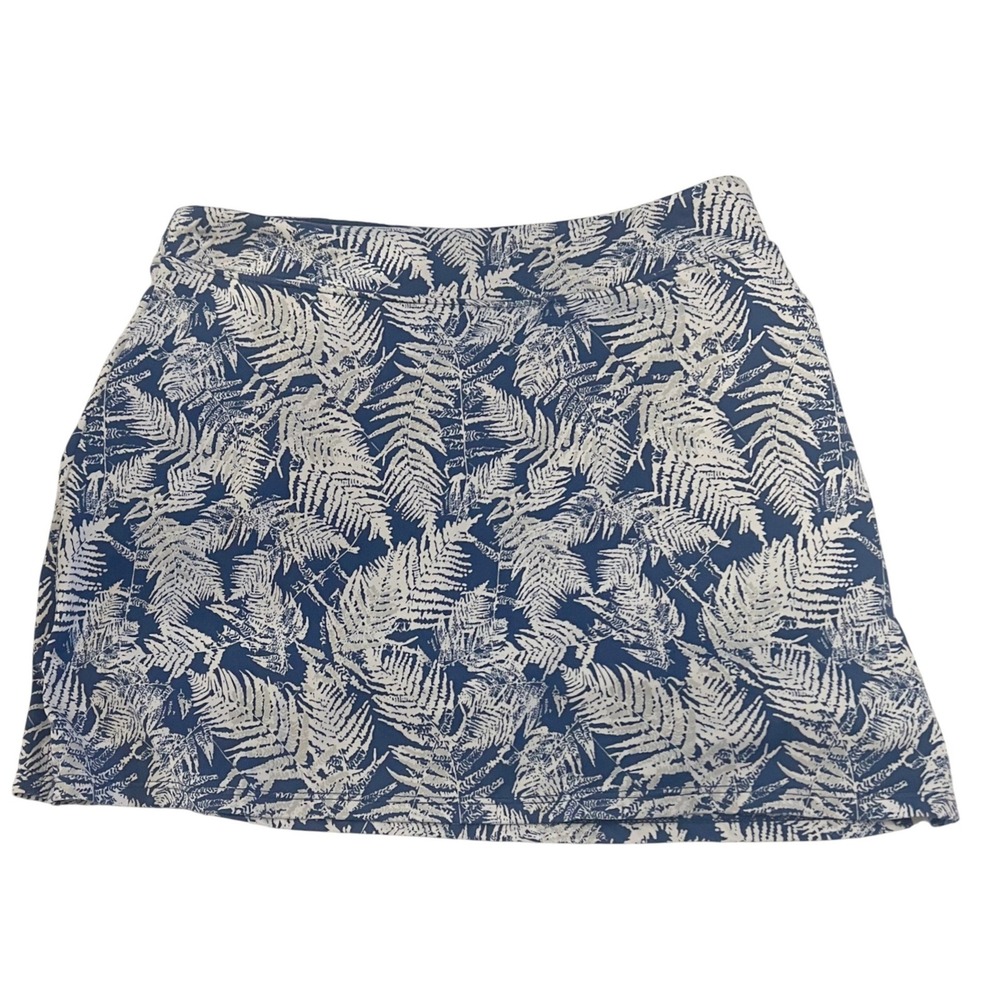 Tranquility Colorado Clothing Blue White Fern Print Active Skort Womens XS